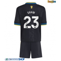 Maglie da calcio Manchester United Luke Shaw #23 Terza Maglia Bambino 2025-26 Manica Corta + Pantaloni corti)